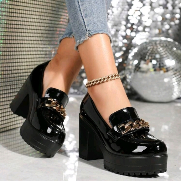 New Black Soft Leather Women's Elevator Thick-Soled Shoes, Korean Style - Picture 1 of 6